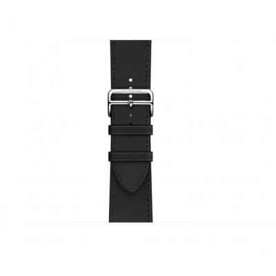 Apple Watch Hermes Series 7 LTE 45mm Silver S. Steel w. Noir Swift L. Single Tour D. Buckle (MKMG3+MHLU3)