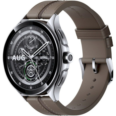 Xiaomi Watch 2 Pro Bluetooth Silver Case with Brown Leather Strap (1006733)