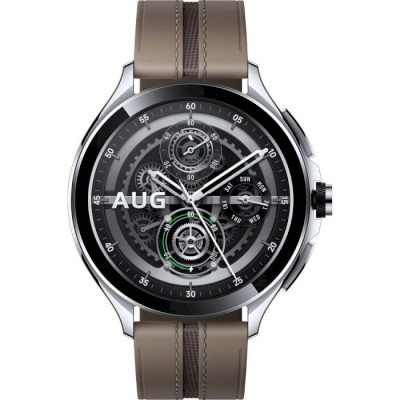 Xiaomi Watch 2 Pro Bluetooth Silver Case with Brown Leather Strap (1006733)
