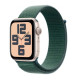 Apple Watch SE 2 GPS 44mm Starlight Aluminium Case w. Lake Green Sport Loop (MXEW3)