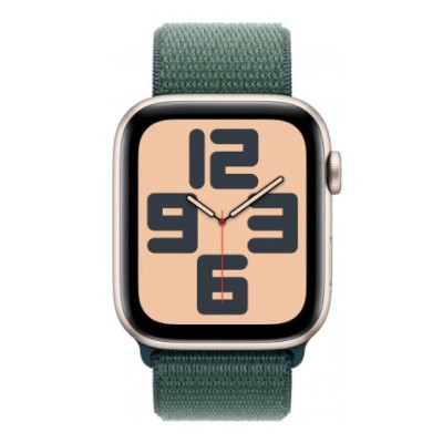 Apple Watch SE 2 GPS 44mm Starlight Aluminium Case w. Lake Green Sport Loop (MXEW3)