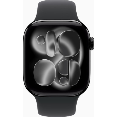 Apple Watch Series 11 GPS 42mm Jet Black Alu. Case w. Black S. Band - M/L (MEQU4)