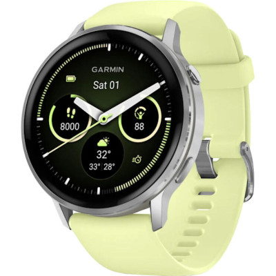 Garmin Venu 4 45 mm Silver with Citron Silicone Band (010-03014-02/42)