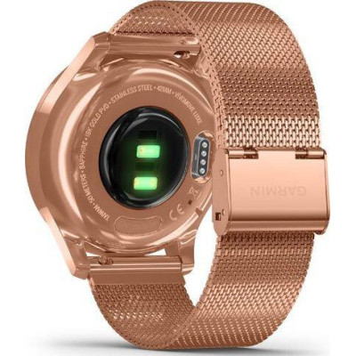 Garmin Vivomove Luxe 18K Rose Gold PVD Stainless Steel w. Rose Gold Milanese B. (010-02241-24)