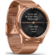 Garmin Vivomove Luxe 18K Rose Gold PVD Stainless Steel w. Rose Gold Milanese B. (010-02241-24)