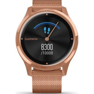 Garmin Vivomove Luxe 18K Rose Gold PVD Stainless Steel w. Rose Gold Milanese B. (010-02241-24)
