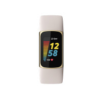 Fitbit Charge 5 Platinum Stainless Steel/Lunar White Band