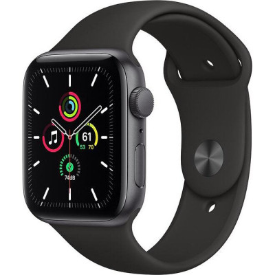 Apple Watch SE GPS 44mm Space Gray Aluminum Case w. Black Sport B. (MYDT2)