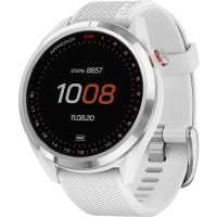 Garmin Approach S42 Polished Silver with White Band (010-02572-01)
