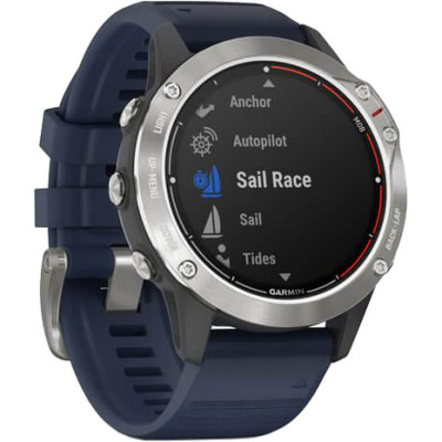 Garmin Quatix 6 Gray with Captain Blue Band (010-02158-90/010-02158-91)