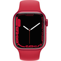 Apple Watch Series 7 GPS 41mm Product Red Aluminum Case With Product Red Braided Solo Loop (MKNJ3)