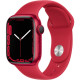 Apple Watch Series 7 GPS 41mm Product Red Aluminum Case With Product Red Braided Solo Loop (MKNJ3)