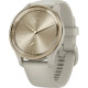 Garmin Vivomove Trend Cream S. Steel Bezel w. F. Gray Case and S. Band (010-02665-02)