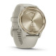Garmin Vivomove Trend Cream S. Steel Bezel w. F. Gray Case and S. Band (010-02665-02)