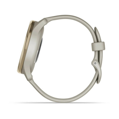 Garmin Vivomove Trend Cream S. Steel Bezel w. F. Gray Case and S. Band (010-02665-02)