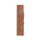 Apple Watch Hermes Series 8 41mm Silver Stainless Steel Case with Gold Attelage Double Tour (MNN13 + MKG13)