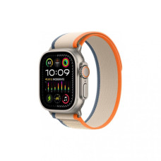 Apple Watch Ultra 2 GPS + Cellular 49mm Titanium Case with Orange/Beige Trail Loop - S/M (MRF13)