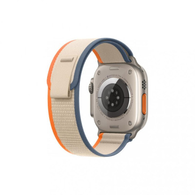 Apple Watch Ultra 2 GPS + Cellular 49mm Titanium Case with Orange/Beige Trail Loop - S/M (MRF13)