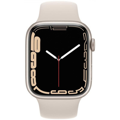 Apple Watch Series 7 GPS + Cellular 45mm S. Aluminum Case w. Starlight S. Band (MKJ83)