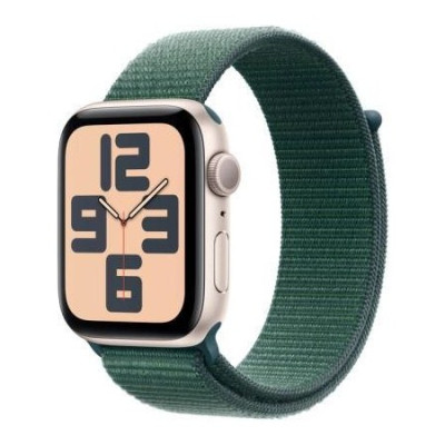 Apple Watch SE 2 GPS 40mm Starlight Aluminium Case w. Lake Green Sport Loop (MXEH3)