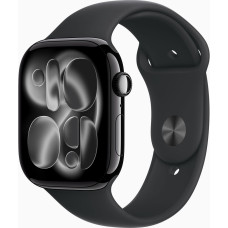 Apple Watch Series 11 GPS 46mm Jet Black Alu. Case w. Black S. Band - S/M (MEUW4)