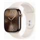 Apple Watch Series 10 GPS + Cellular 46mm Gold Titanium Case w. Starlight Sport Band - S/M (MWYX3)