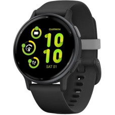Garmin vivoactive 5 Slate Aluminum Bezel with Black Case and Silicone Band (010-02862-10/50)