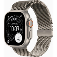 Apple Watch Ultra 3 GPS + Cellular 49mm Natural Tit. Case w. Natural Tit. Milanese Loop - Large (MF0E4)