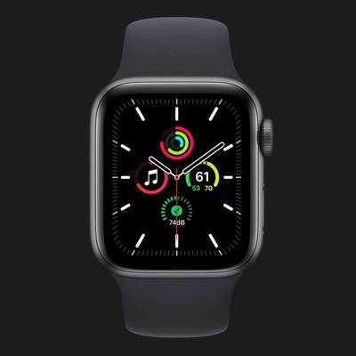 Apple Watch SE 4G 40mm Space Gray Aluminum Case with Midnight Sport Band (MKR23/MKQQ3)