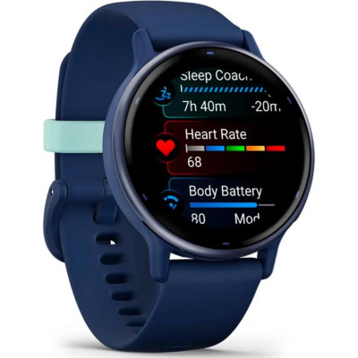 Garmin vivoactive 5 Металевий Navy Aluminum Bezel with Navy Case and Silicone Band (010-02862-12/52)
