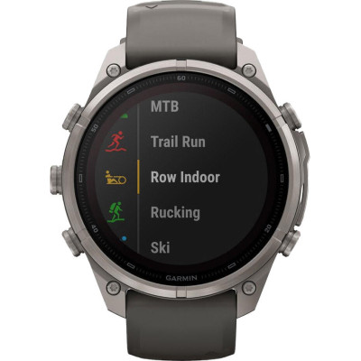 Garmin Fenix 9 Pro inReach Solar 47mm Titanium with Pebble Gray/Silver Gray Silicone Band (010-04338-00/01)