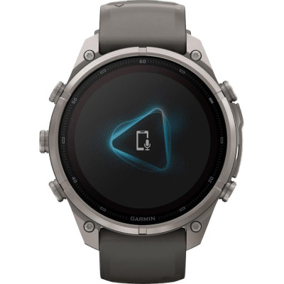 Garmin Fenix 9 Pro inReach Solar 47mm Titanium with Pebble Gray/Silver Gray Silicone Band (010-04338-00/01)
