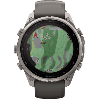 Garmin Fenix 9 Pro inReach Solar 47mm Titanium with Pebble Gray/Silver Gray Silicone Band (010-04338-00/01)
