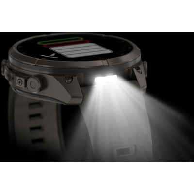 Garmin Fenix 9 Pro inReach Solar 47mm Titanium with Pebble Gray/Silver Gray Silicone Band (010-04338-00/01)