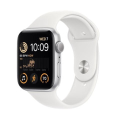 Apple Watch SE 2 GPS 40mm Silver Aluminum Case with White Sport Band M/L (MNTC3)