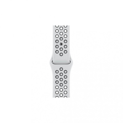 Apple Watch Nike Series 7 GPS 41mm Starlight Aluminum Case w. Pure Platinum/Black Nike Sport Band (MKN33)