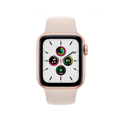 Apple Watch SE GPS + Cellular 44mm Gold Aluminum Case with Starlight Sport Band (MKRP3/MKT13)