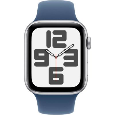 Apple Watch SE 2 GPS 40mm Silver Aluminium Case w. Denim Sport Band - M/L (MXED3)