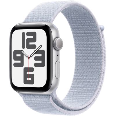 Apple Watch SE 2 GPS 40mm Silver Aluminium Case w. Blue Cloud Sport Loop (MXEE3)