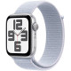 Apple Watch SE 2 GPS 40mm Silver Aluminium Case w. Blue Cloud Sport Loop (MXEE3)