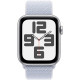 Apple Watch SE 2 GPS 40mm Silver Aluminium Case w. Blue Cloud Sport Loop (MXEE3)