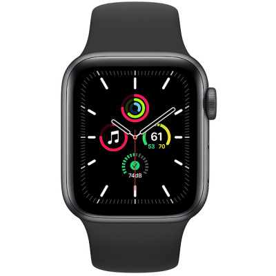 Apple Watch SE 2 GPS 40mm Midnight Aluminum Case with Midnight Sport Band (MNJT3)