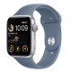 Apple Watch SE 2 GPS 44mm Silver Aluminum Case with White Sport Band M/L (MNTJ3)