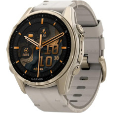 Garmin Fenix 8 43mm AMOLED Sapphire Soft Gold with Limestone Leather Band (010-02903-40)