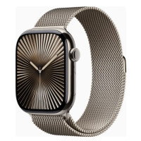 Apple Watch Series 10 GPS + Cellular 46mm Natural Titanium Case w. Natural Milanese Loop - S/M (MC7Q4)