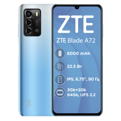 ZTE Blade A72 3/64GB Sky Blue
