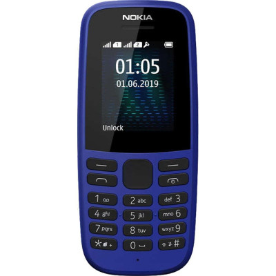 Nokia 105 Single Sim 2019 Blue (16KIGL01A13)