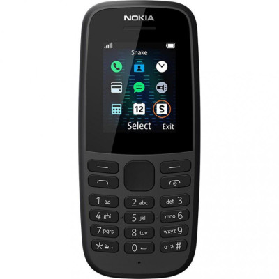 Nokia 105 Dual Sim 2019 Black (16KIGB01A01)