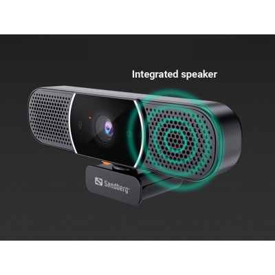 Sandberg All-in-1 Webcam 2K HD Speaker Black (134-37)