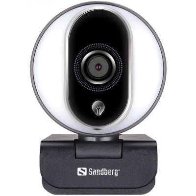 Sandberg Streamer Webcam Pro Full HD Autofocus Ring Light (134-12)